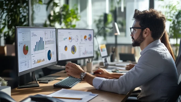 Analysts practising how to improve business intelligence skills