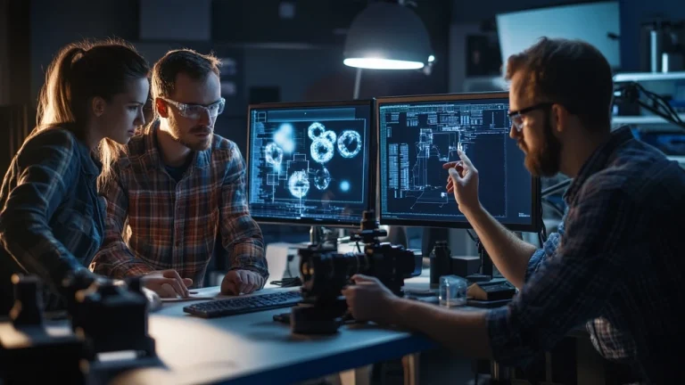 Engineers reviewing how image recognition is shaping modern tech innovations