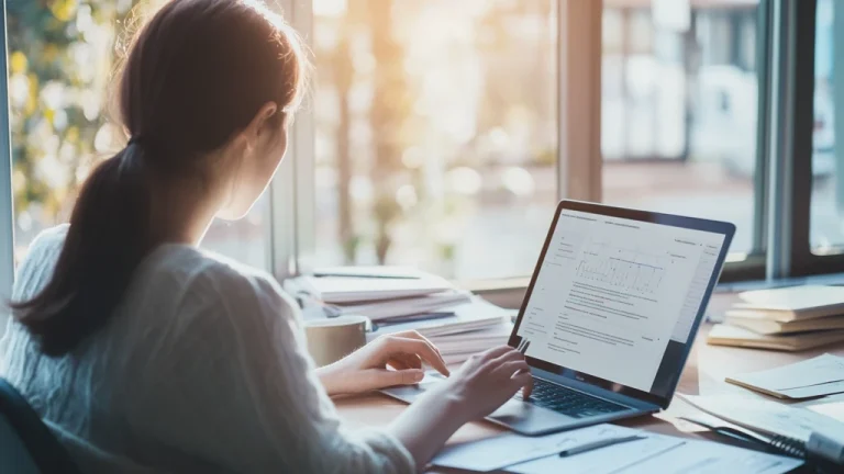 Beginner following a guide to starting with AI learning at a desk