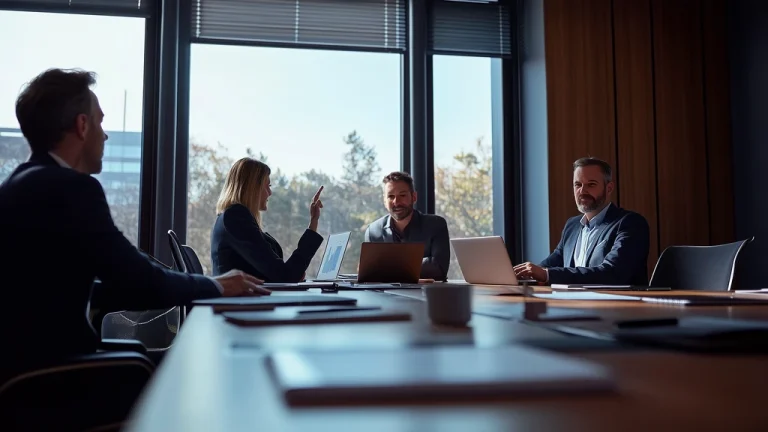 Business leaders reviewing benefits of AI and machine learning for organisations