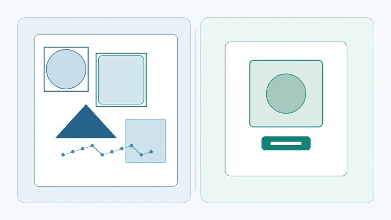 Illustrated comparison of computer vision systems and image recognition outputs