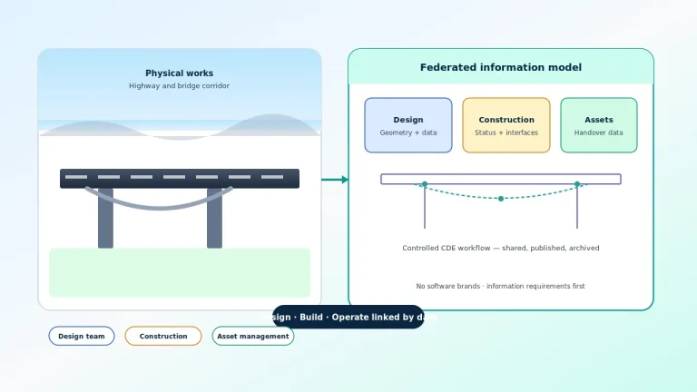 Civil infrastructure project using a coordinated BIM information workflow