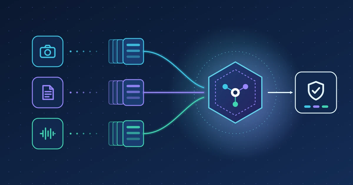 Multimodal AI architecture combining vision, text and audio