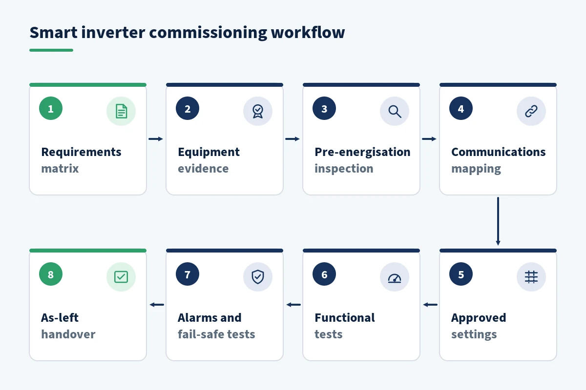 Smart Inverter Commissioning: 8-Step Process