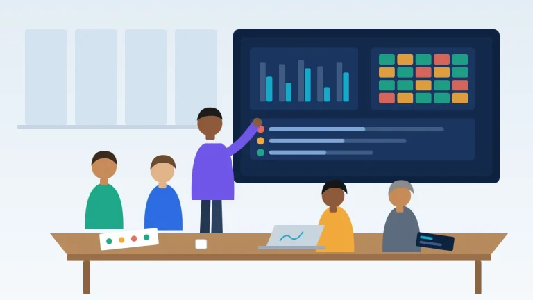 HR professionals comparing workforce evidence, skill gaps and ranked learning priorities on a shared dashboard